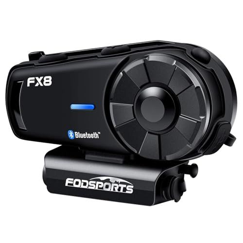 FODSPORTS バイク インカム FX8 インカム インカムバイク用 8人同時通話 低中高音切り替え 音楽共有 バイク用インカム FMラジオ Hi-Fi音質 通信自動復帰 日本語音声案内 防水 連続通話20時間 音声コマンド バイク用通信 8ef5493b