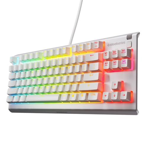 ☆新品☆SteelSeries ゲーミングキーボード テンキーレス 有線 Apex 3 TKL White US 英語配列 静音スイッチ IP32防滴 24キー同時押し対応 ホワイト 64819 2f6a3ede