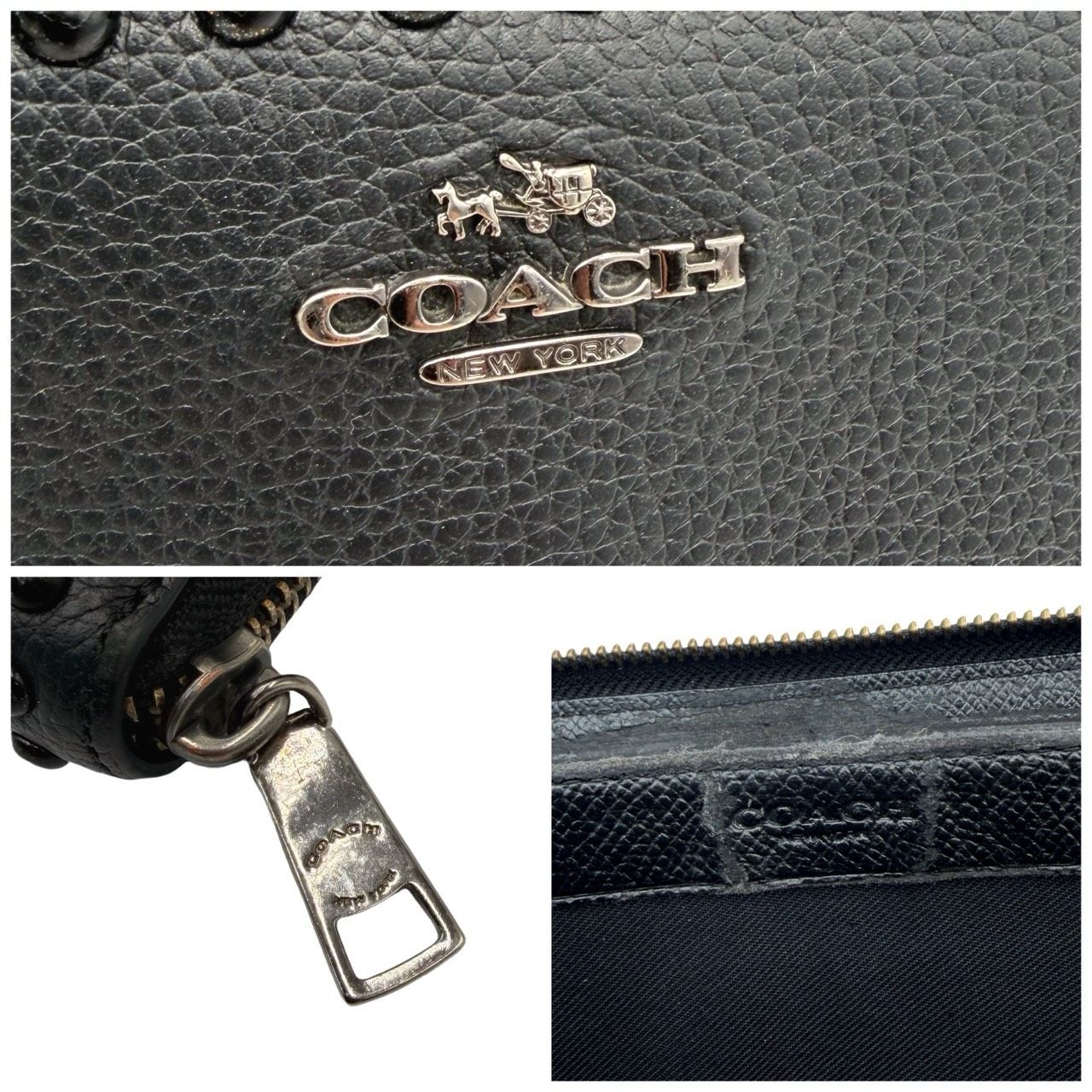 希少✤【COACH／コーチ】スタッズ付き 長財布（ロングウォレット