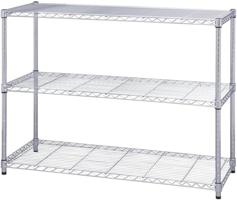 アイリスオーヤマ メタルラック 3段 幅120cm ポール径25mm MR-1209 スチールラック 防サビ加工 銀色