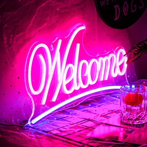 Welcome ネオンサイン 店舗装飾ネオン看板 Ledネオンライト USB