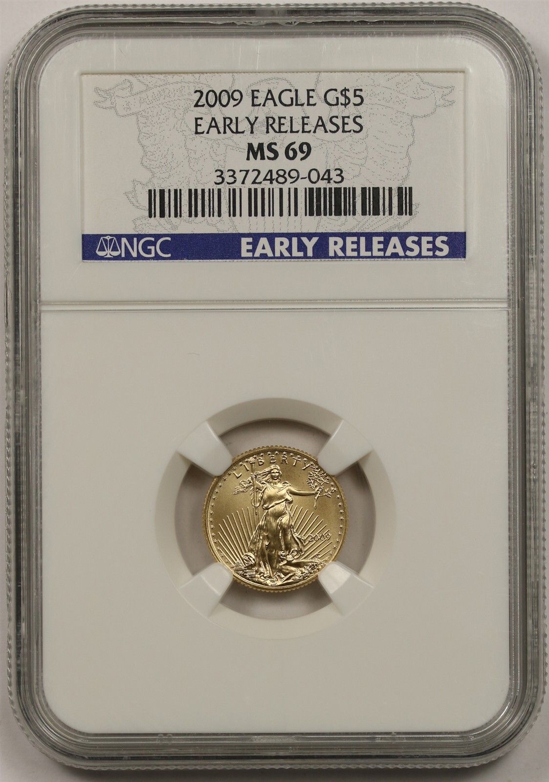 2009 Gold Eagle $5 Tenth-Ounce MS 69 NGC E/R 1/10 oz Gold