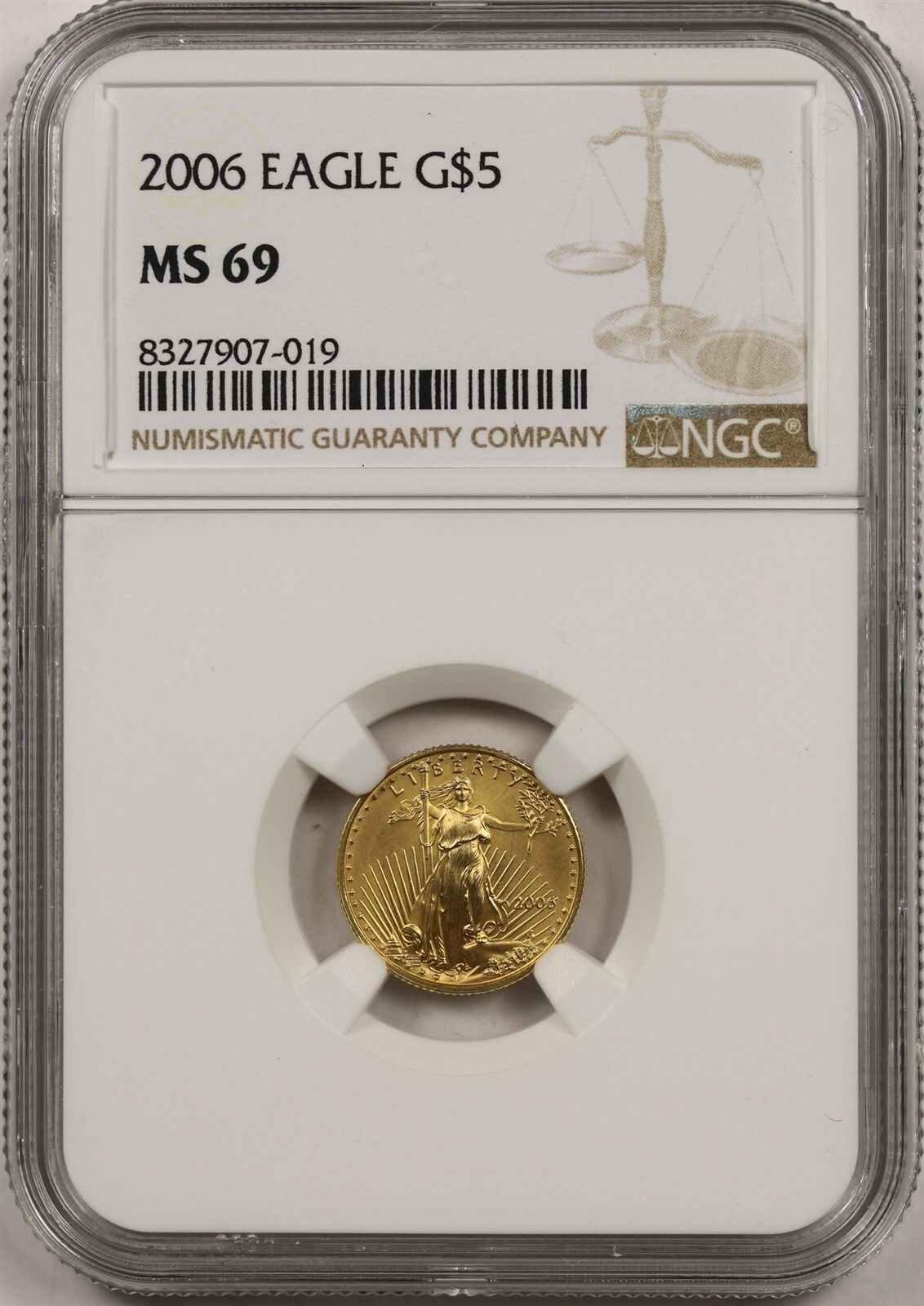 2006 Gold Eagle $5 NGC MS 69 (Tenth-Ounce) 1/10 oz Gold