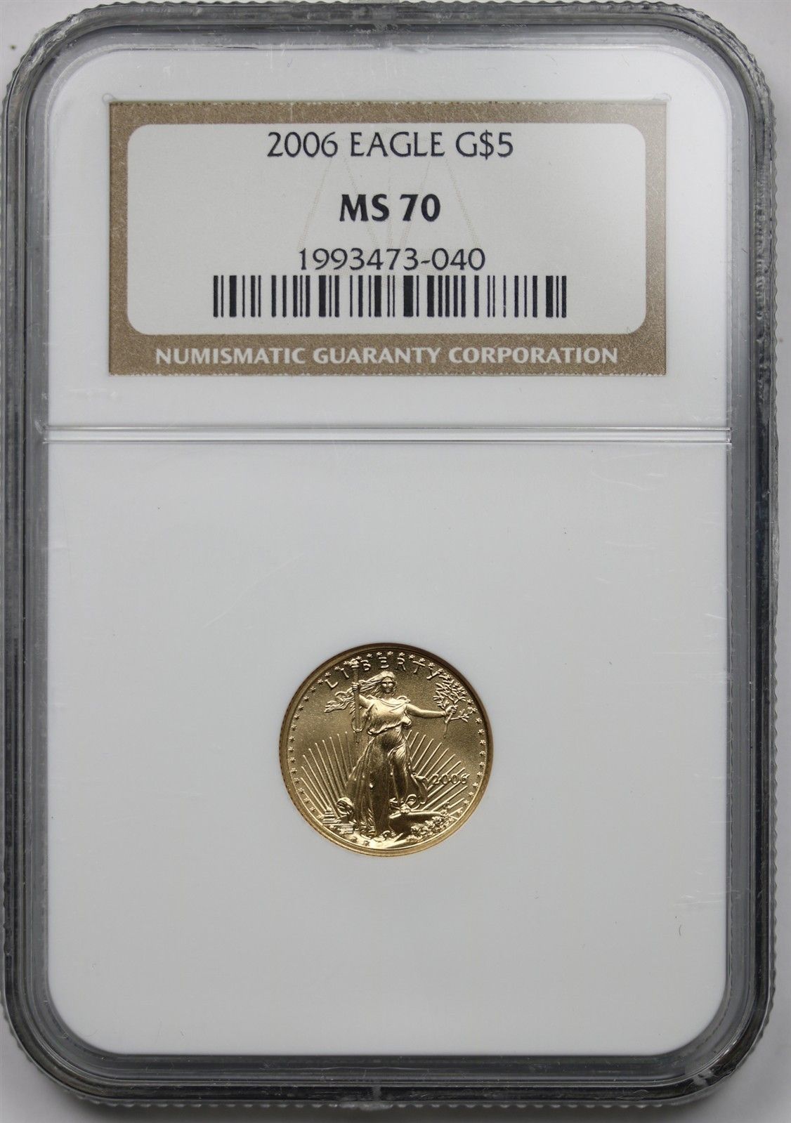 2006 Gold Eagle $5 Tenth-Ounce MS 70 NGC 1/10 oz Gold
