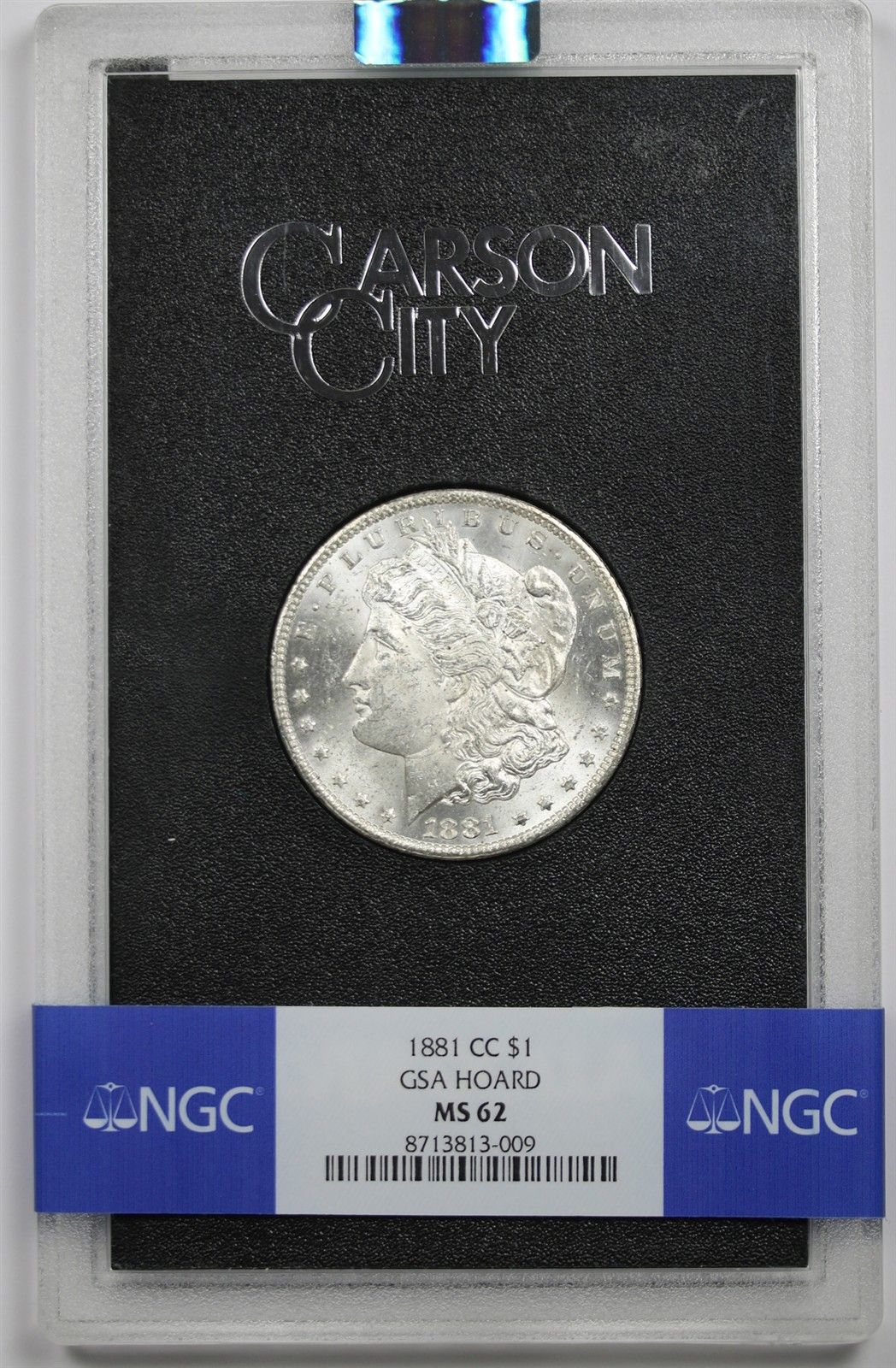 1881-CC $1 NGC/GSA Hoard MS 62 Morgan Silver Dollar W/ Box + COA 135,648円