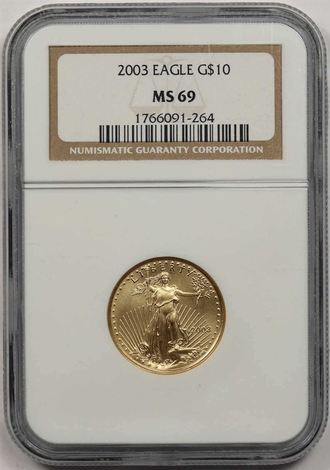 2003 Gold Eagle $10 NGC MS 69 (Quarter-Ounce) 1/4 oz Gold