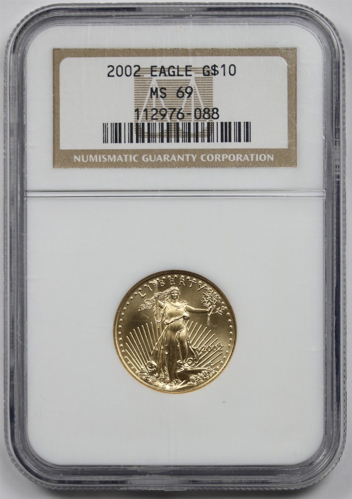2002 Gold Eagle $10 NGC MS 69 (Quarter-Ounce) 1/4 oz Gold