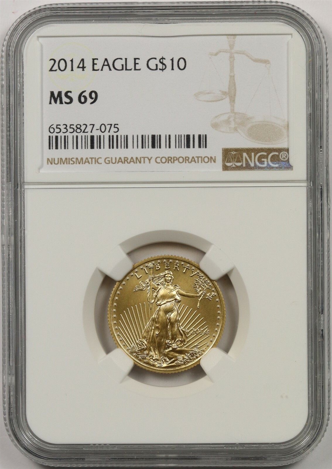 2014 Gold Eagle $10 NGC MS 69 (Quarter-Ounce) 1/4 oz Gold