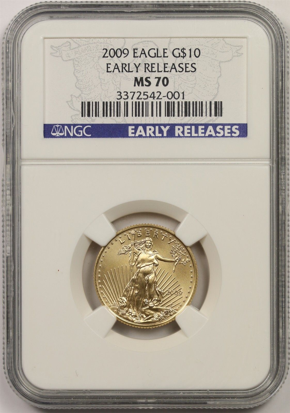 2009 Gold Eagle $10 NGC Early Releases MS 70 Quarter-Ounce 1/4 oz Gold