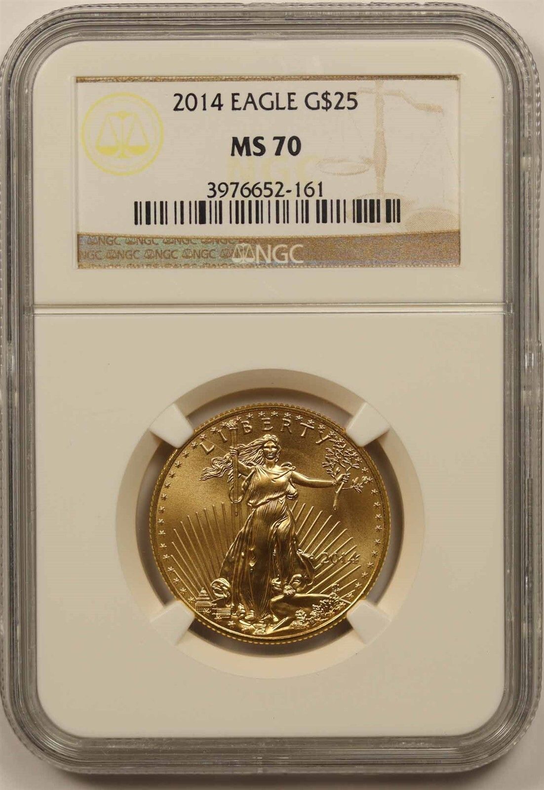 2014 Gold Eagle $25 Half-Ounce NGC MS 70 1/2 oz Gold