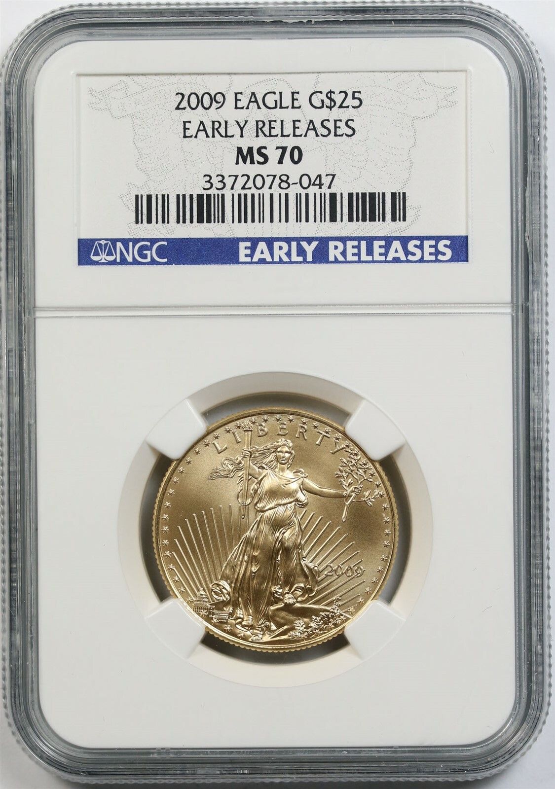 2009 Gold Eagle $25 NGC Early Releases MS 70 Half-Ounce 1/2 oz Gold