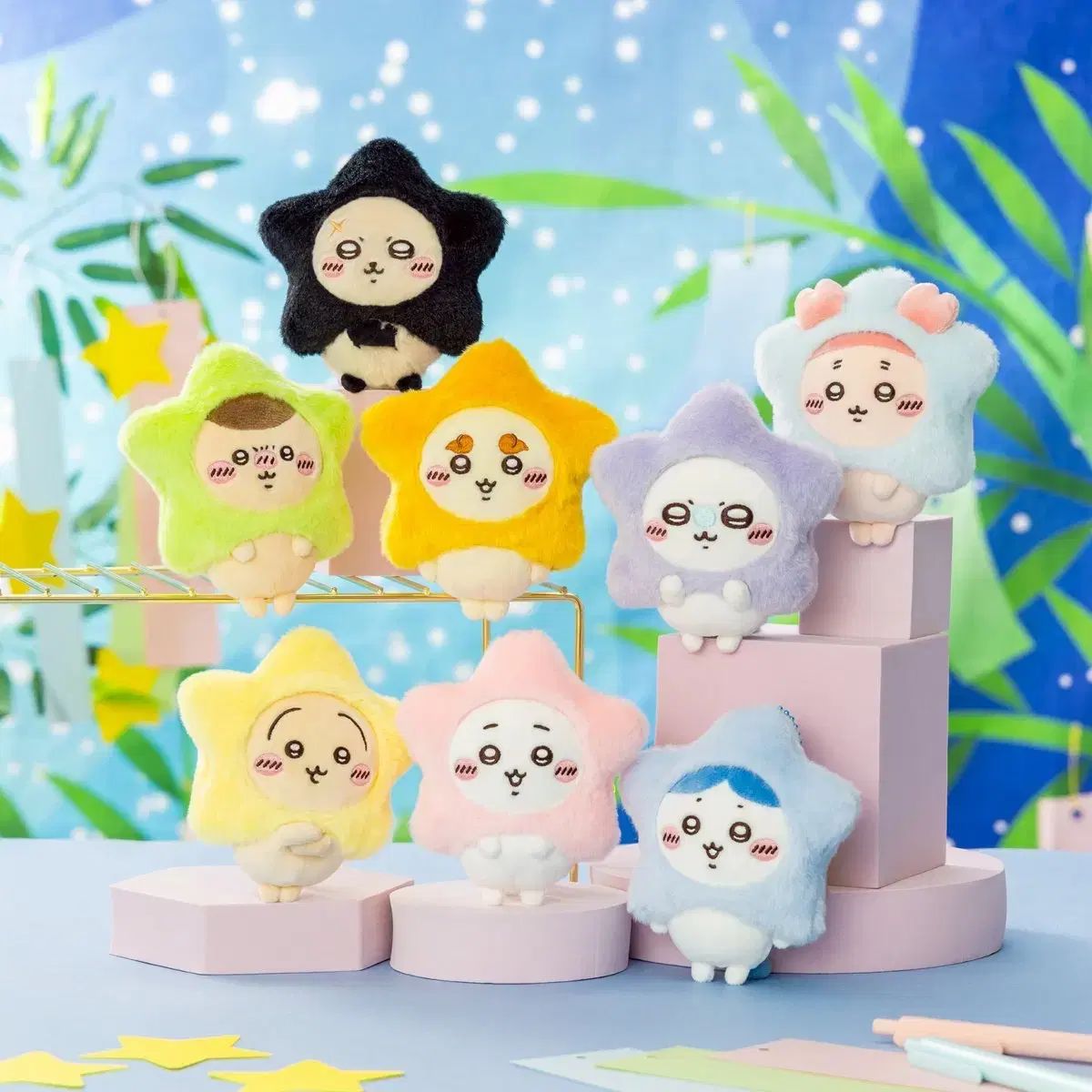 ちいかわ 七夕だねマスコット : ぬいぐるみ ハチワレ 七夕 - うさぎ 