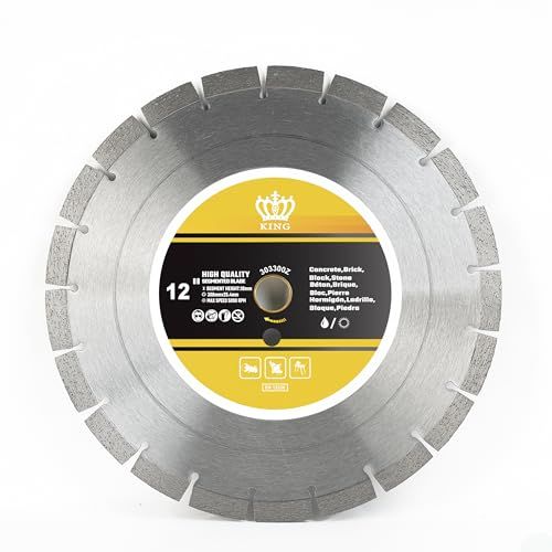 kingthai General PurposeクラシックWet Dry Cuttingセグメント化されたダイヤモンドブレードforコンクリートブロックMasonry 300mm/12''wb 2439cfef