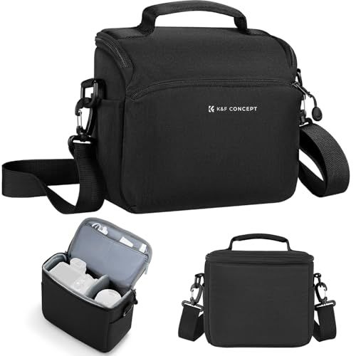 【新品】K&F Concept カメラバッグ ショルダーバッグ カメラショルダーバッグ おしゃれ 一眼レフカメラバッグ 5L 仕切り付き 撥水加工 軽量 手提げ/ショルダー カメラケース カメラアクセサリー/小物入れ収納用バッグ 旅行/出張/アウトドア撮影用バ