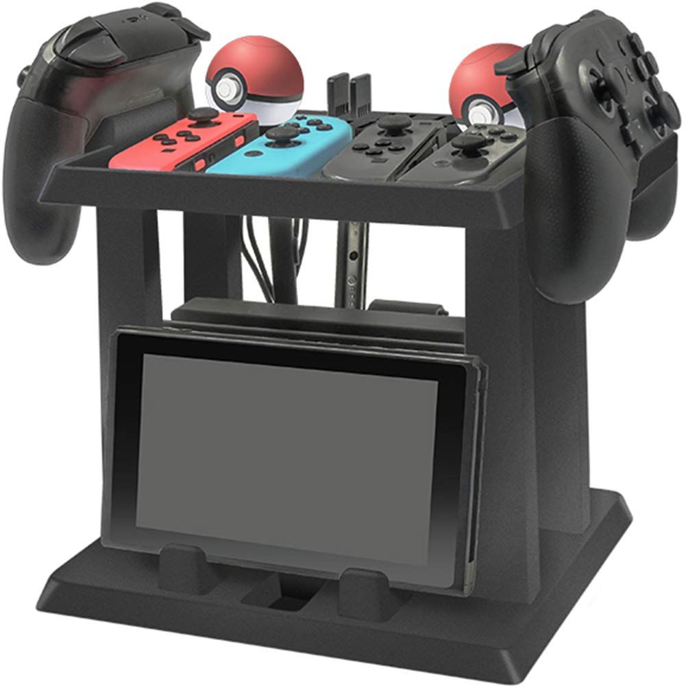 新品 Umora Nintendo Switch用 ニンテンドースイッチ スタンド 大容量 収納ラック アクセサリー ホルダー カード/コントローラー/ドック全部収納可能 オールインワン