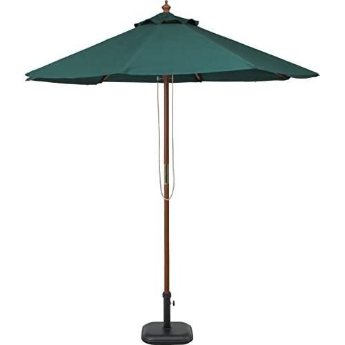 不二貿易 木製パラソル II 幅193×奥行193×高さ222cm グリーン ガーデン 直径210cm 38696