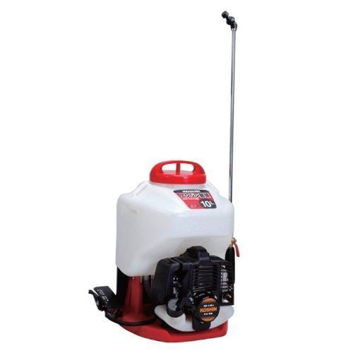 工進(KOSHIN) 背負い式 エンジン 動噴 タンク 10L ES-10C 2サイクル 混合 リコイル スタート カスケード ポンプ 消毒 防