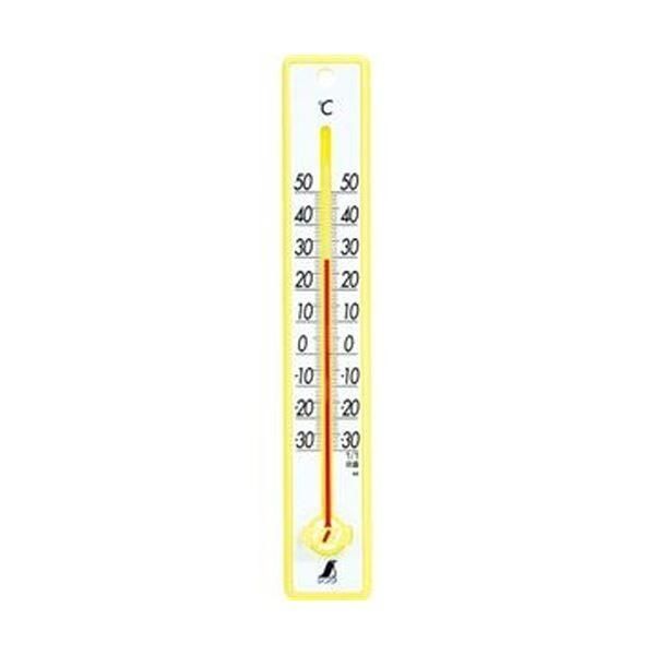 (まとめ)シンワ 寒暖計 25cm イエロー48357 1個〔×20セット〕