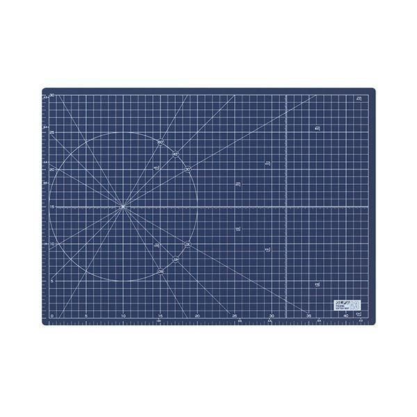 (まとめ) オルファ ふたつ折りカッターマット A3 ネイビー （文具専用） 223BSNV 1枚 〔×5セット〕
