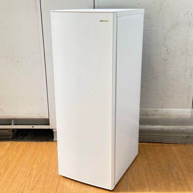送料無料 美品 ノンフロン冷凍庫 【中古】 動作保証 IRIS OHYAMA IUSN-14B-W 2025年製 142L 右開き 1ドア ホワイト C 048053 / 23828