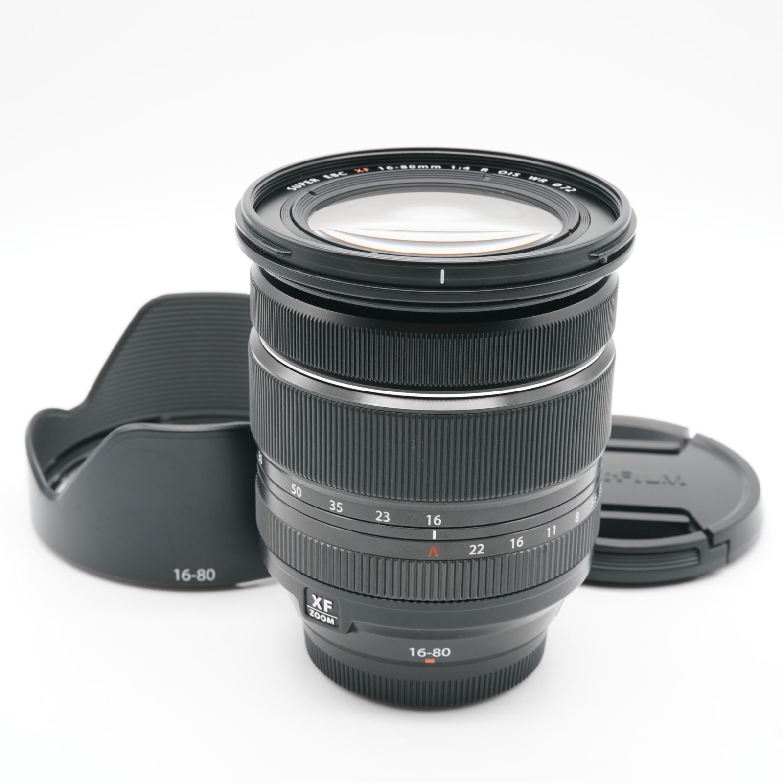 新品級 フジフイルム XF 16-80mm F4 R OIS WR あると嬉しい純正フード(スレキズあり)付！