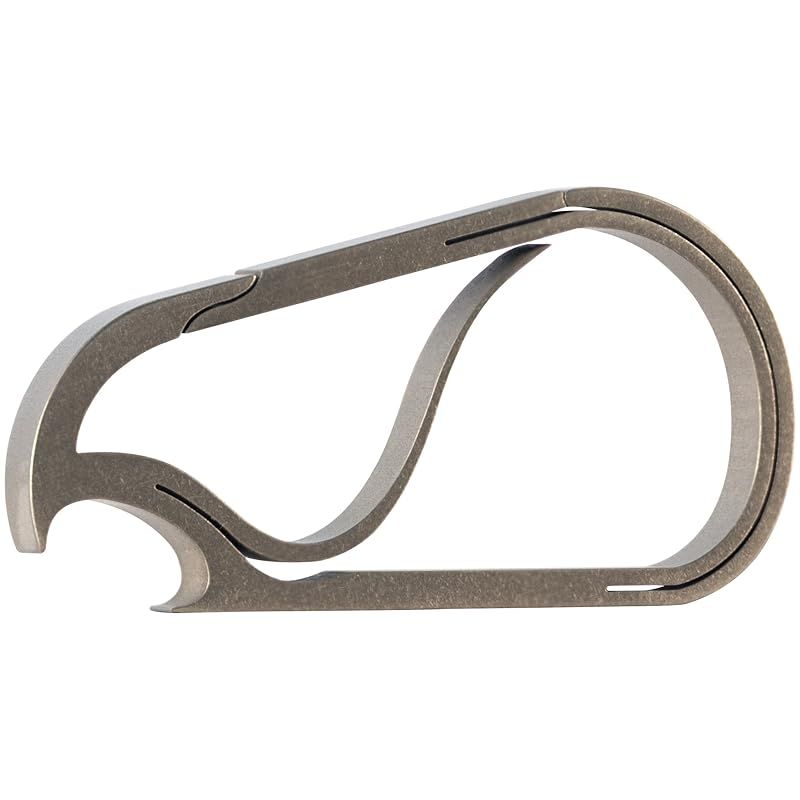 【新品】 Bico Keyklipzサーフビコ キークリップ メンズTEAR DROP「ティアドロップ」チタンカラビナキーチェーン[KR25A-ST]カラー:ストーン仕上げ?グレー 0