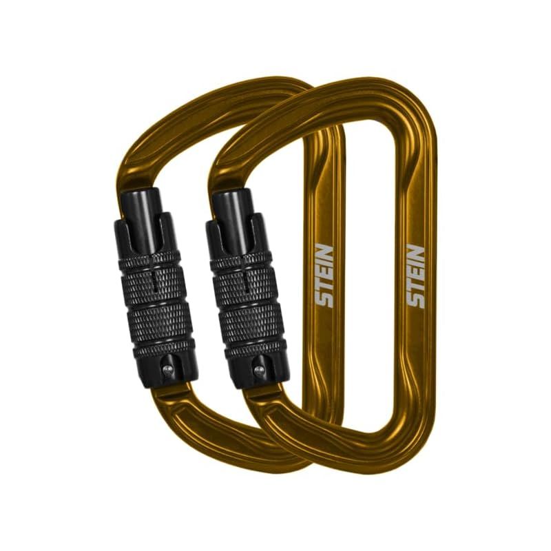 【新品】 STEIN SECURA D-Shape Aluminium 2個セット カラビナ ツリーケア アーボリスト ツリークライミング (ゴールド) 0