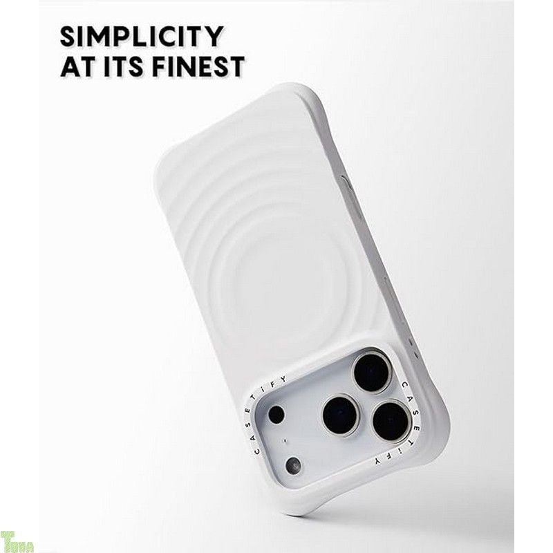 ホワイト CASETiFY ウェーブ シリコン iPhone 17e / 16e ケース [波型