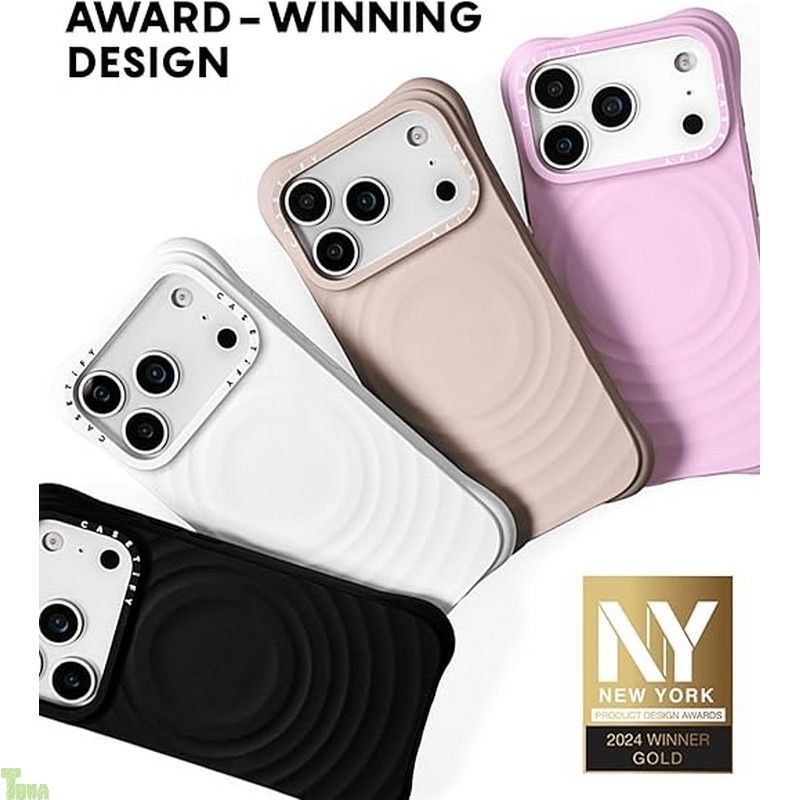 ホワイト CASETiFY ウェーブ シリコン iPhone 17e / 16e ケース [波型