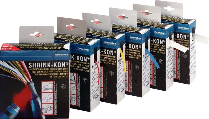 【新品・2営業日で発送】ABB シュリンクコン 熱収縮チューブ Shrink-kon(シュリンクコン)一般用カラーボックスタイプ 黄 (HSB10004 3628)