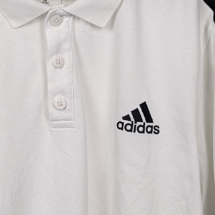 adidas アディダス ワンポイント刺繍ロゴ 3ストライプ 半袖 ポロシャツ