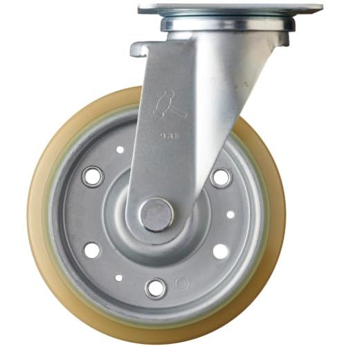 【新品・2営業日で発送】ハンマーキャスター ハンマー 特殊鋼板製 自在 ウレタンB車150mm (420YSUBB150 6023)