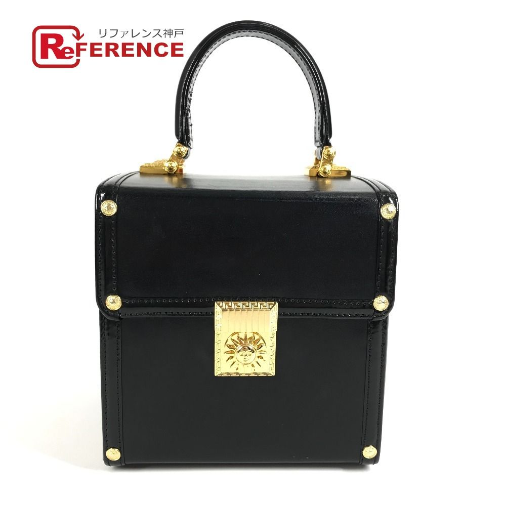 VERSACE ヴェルサーチ ハンドバッグ サンバースト ロゴ バニティバッグ