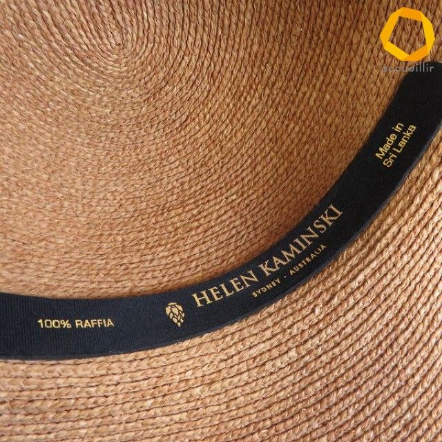 sxh ヘレンカミンスキー HELEN KAMINSKI 麦わら帽子 黒 バイザー