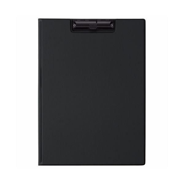 （まとめ）ライオン事務器 クリップホルダーA4タテ ブラック No.300E 1枚 〔×5セット〕