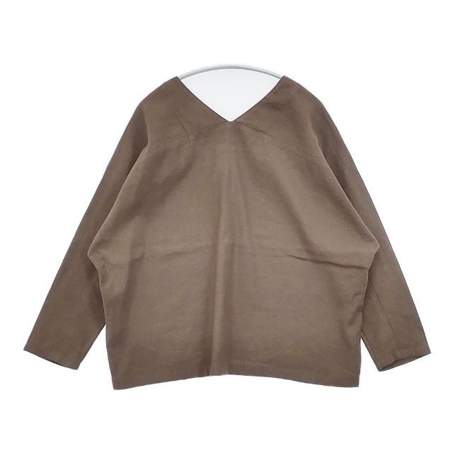 evam eva シルクリネンプルオーバー Vネック 定価24200円 E221T055 