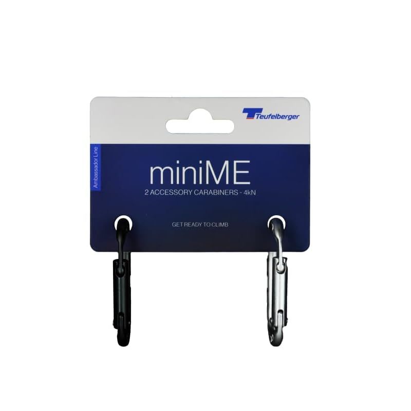 【新品】 Teufelberger miniME newモデル アクセサリーカラビナ 2個セット ツリーケア アーボリスト ツリークライミング (グリーン/パープル) 1