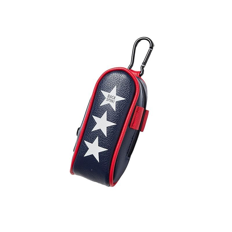 【新品】 BACK SPIN! STAR BALL POUCH バックスピン ボールポーチ 星 カラビナ ティー差し付き ３個用 (ネイビー)