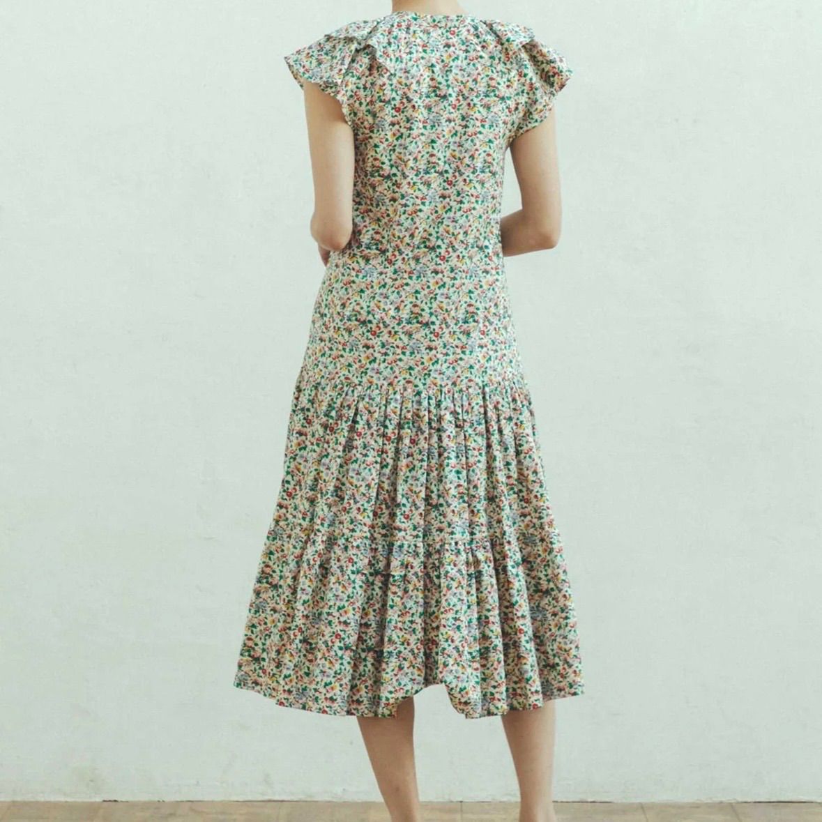 People Tree ピープルツリー V&A オーガニックコットンサテンフリル