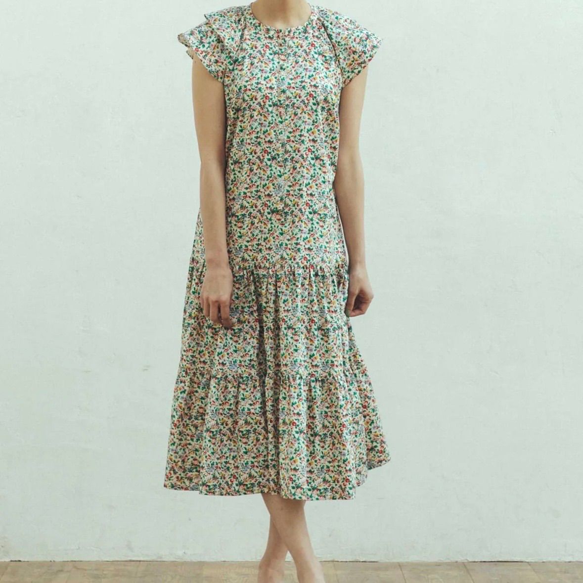 People Tree ピープルツリー V&A オーガニックコットンサテンフリル