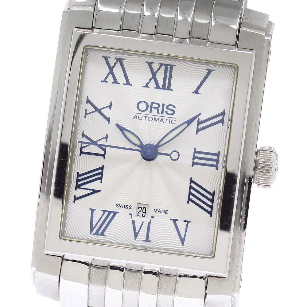 オリス ORIS 7656 レクタンギュラー デイト 自動巻き レディース _957224