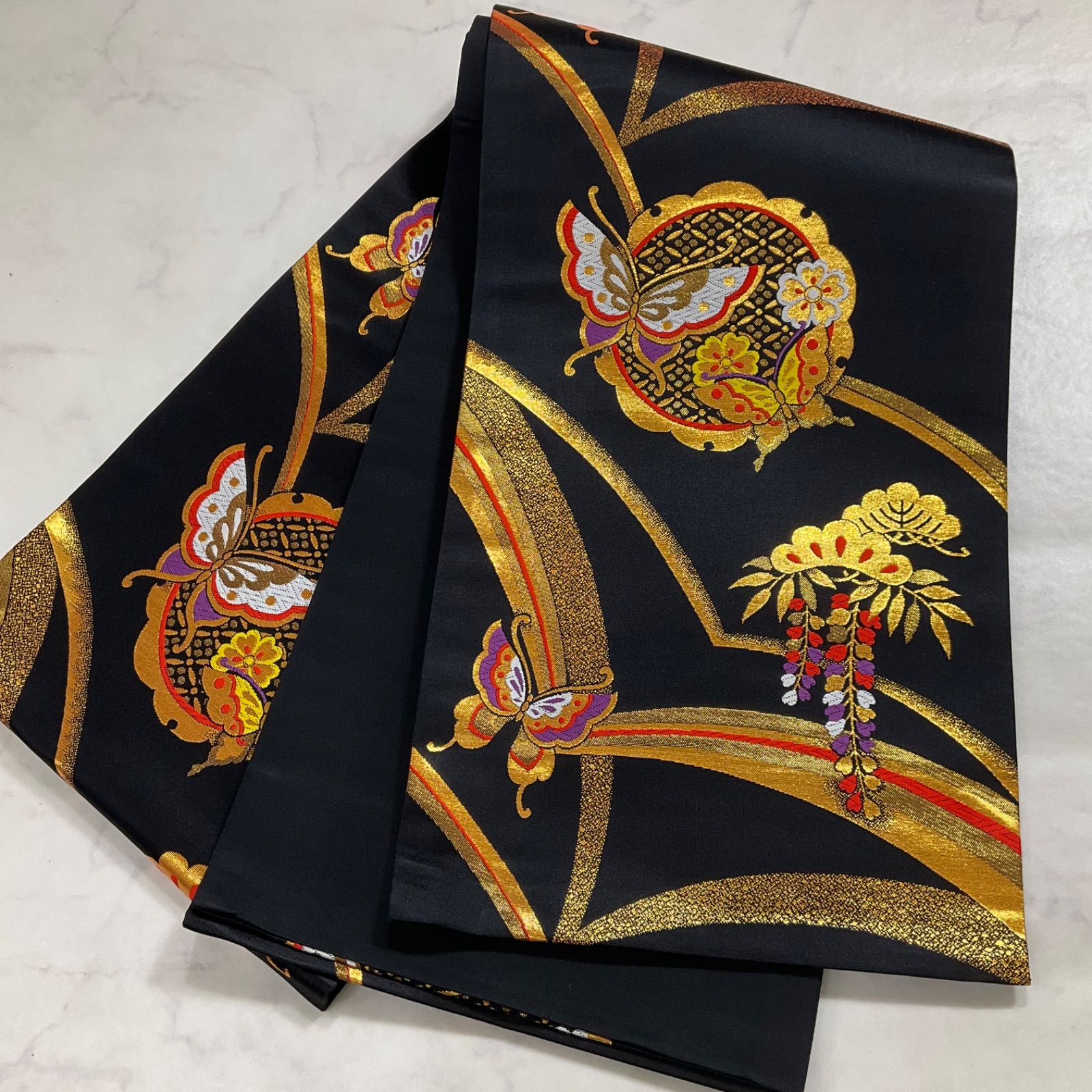 ◇kimono+one◇子ども帯◇未使用同然◇子供帯◇西陣織唐織正絹◇金糸