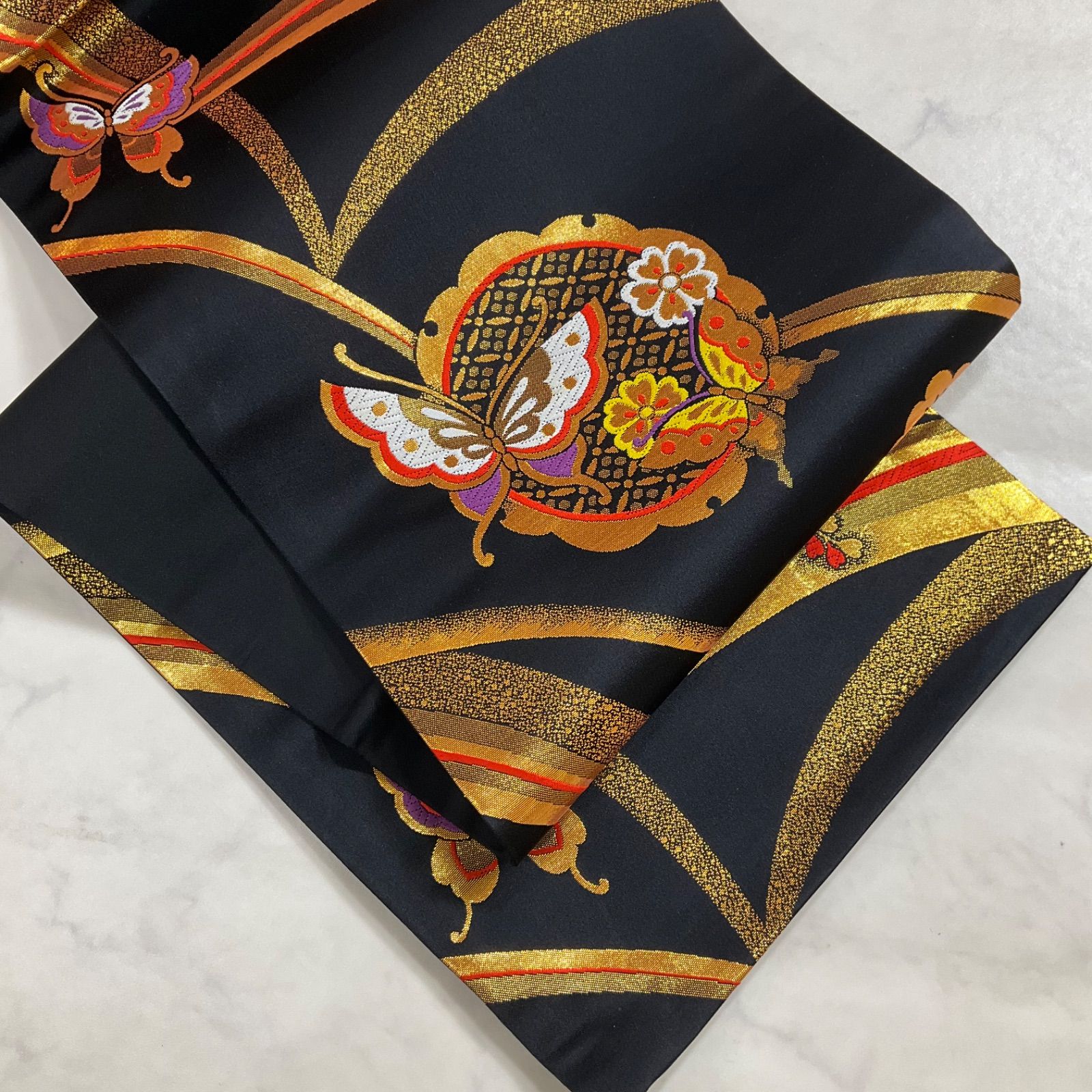 ◇kimono+one◇子ども帯◇未使用同然◇子供帯◇西陣織唐織正絹◇金糸