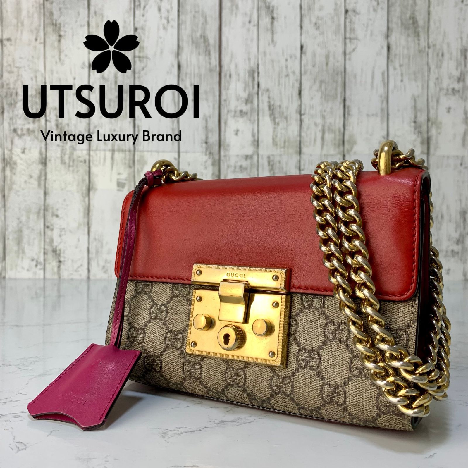 GUCCI パドロック GGスプリーム チェーン クロスボディ ショルダー GUCCI パドロック GGスプリーム チェーン クロスボディ ショルダー