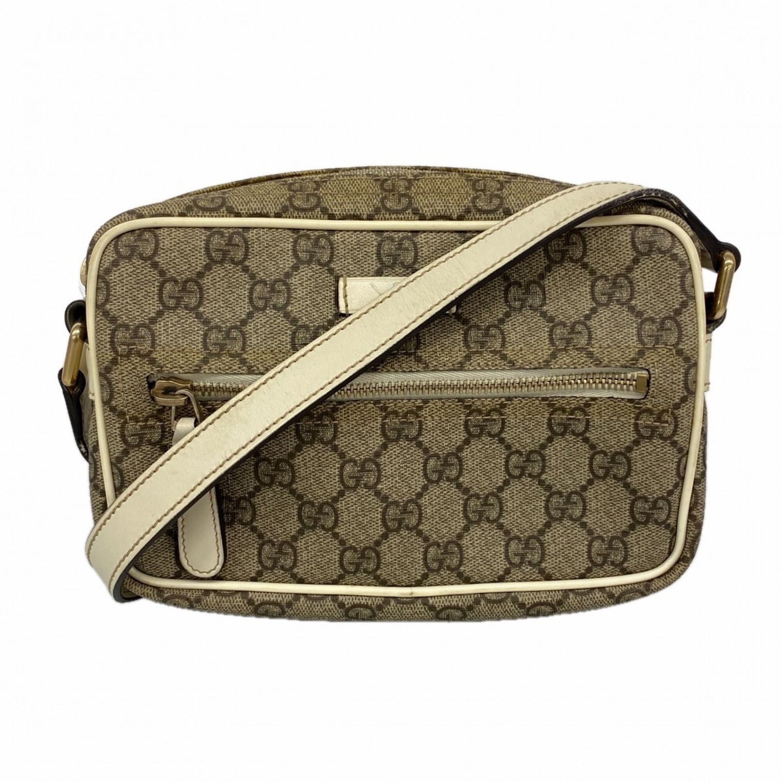 ◇GUCCI グッチ GGスプリーム ショルダーバッグ ベージュ×ブラウン 