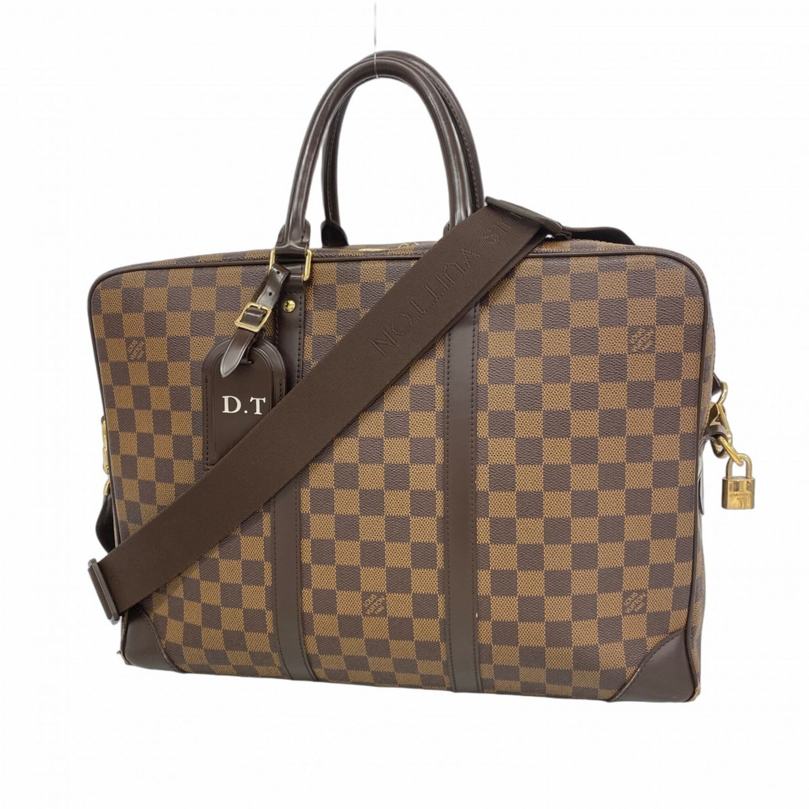 ルイ・ヴィトン(Louis Vuitton) ルイ・ヴィトン バッグ ダミエ ポルトドキュマンヴォワヤージュGM N41122 エベヌ 2wayバッグメンズ