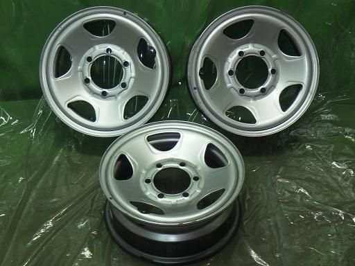 【中古】社外 15インチ スチールホイール 3本