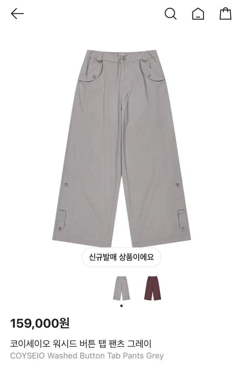 ISSEY MIYAKE イッセイミヤケ レイ ウォッシュド ボタン タブ パンツ グレー 1サイズ