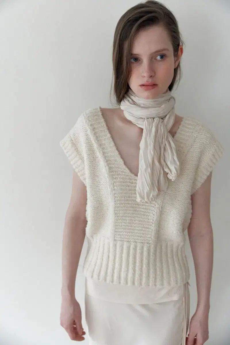 더릴 래쉬 니트 베스트 Lash Knit Vest_Cream