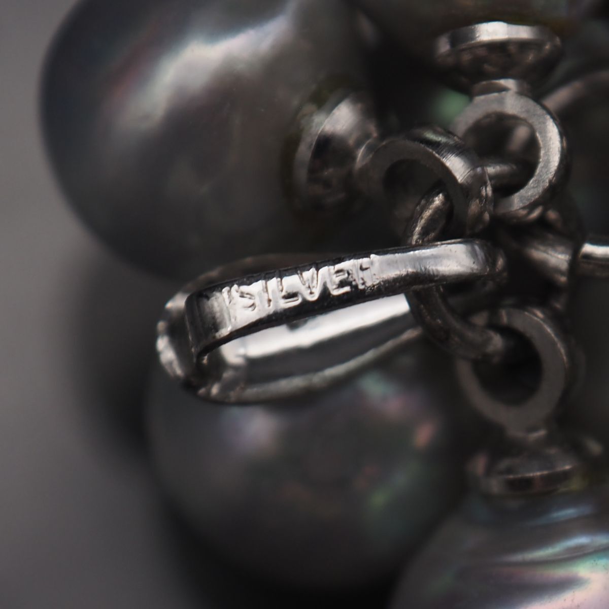 W279 本真珠 バロックパール SILVER刻印 ペンダント トップ ブルー 